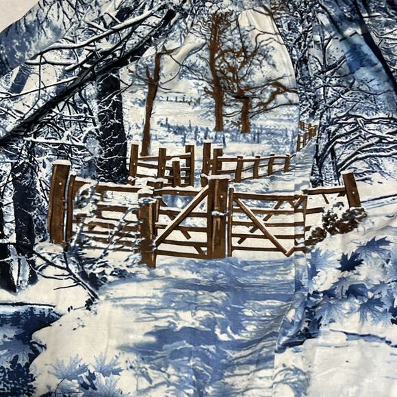 Retrolicious Dress Retro Winter Woods Holiday Print Small Knee Length Cap Sleeve - Picture 7 of 12